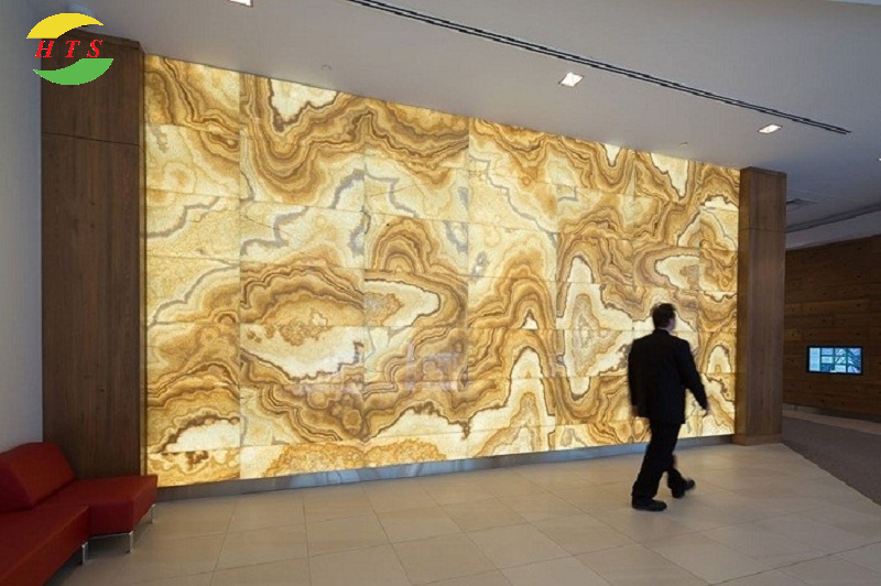 tranh đá onyx xuyên sáng sảnh